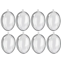 Befüllbare Eier, zum Aufhängen, 8,7cm x 5,8cm, transparent, 8 Stück