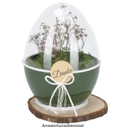 Befüllbare Eier zum Aufstellen, mit Klappscharnier, 12cm x 9cm, 4 Stück