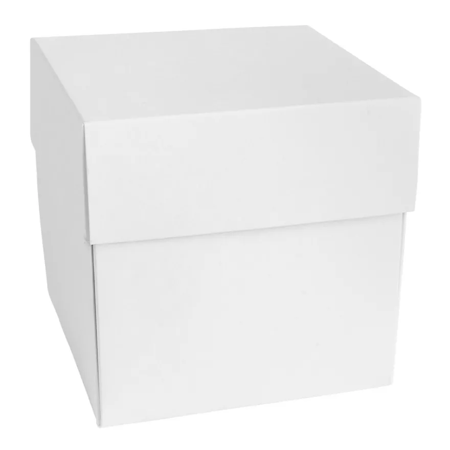 Überraschungsbox, mit Album, 12,5cm x 12,5cm x 12,5cm, weiß