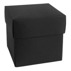 Überraschungsbox, mit Album, 12,5cm x 12,5cm x 12,5cm, schwarz