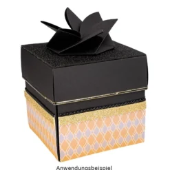 Überraschungsbox, schwarz, 12,5cm x 12,5cm x 12,5cm, 24-teilig