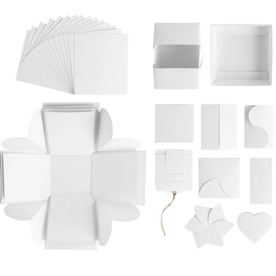 Überraschungsbox, weiß, 12,5cm x 12,5cm x 12,5cm, 24-teilig