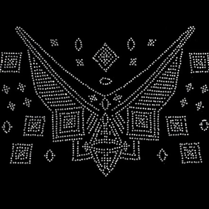 Bügelstrass-Design, DIN A4, Collier