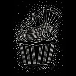 Bügelstrass-Design, DIN A4, Cupcake