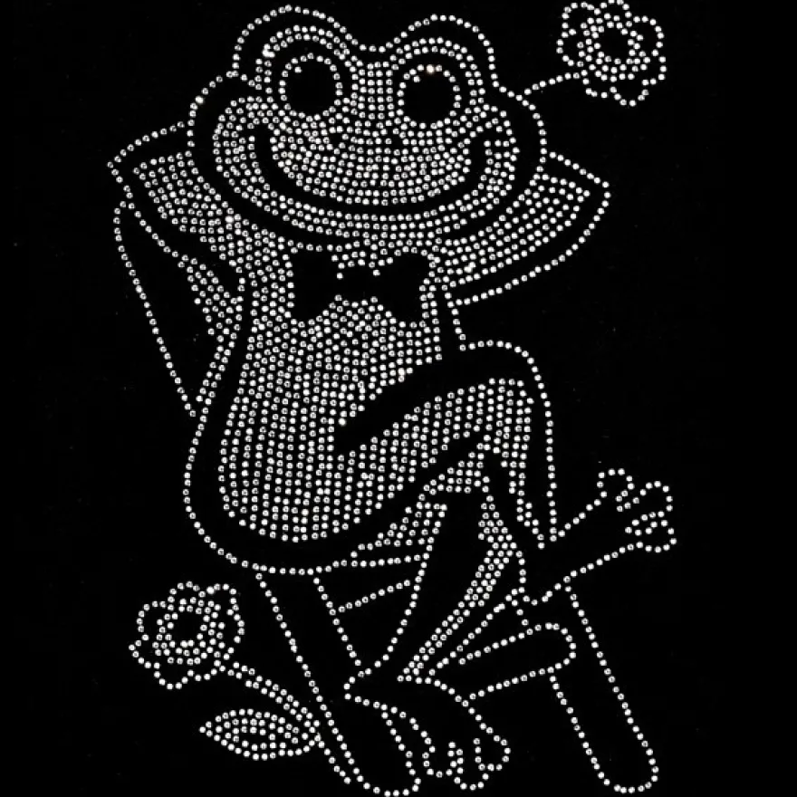 Bügelstrass-Design, DIN A4, Frosch