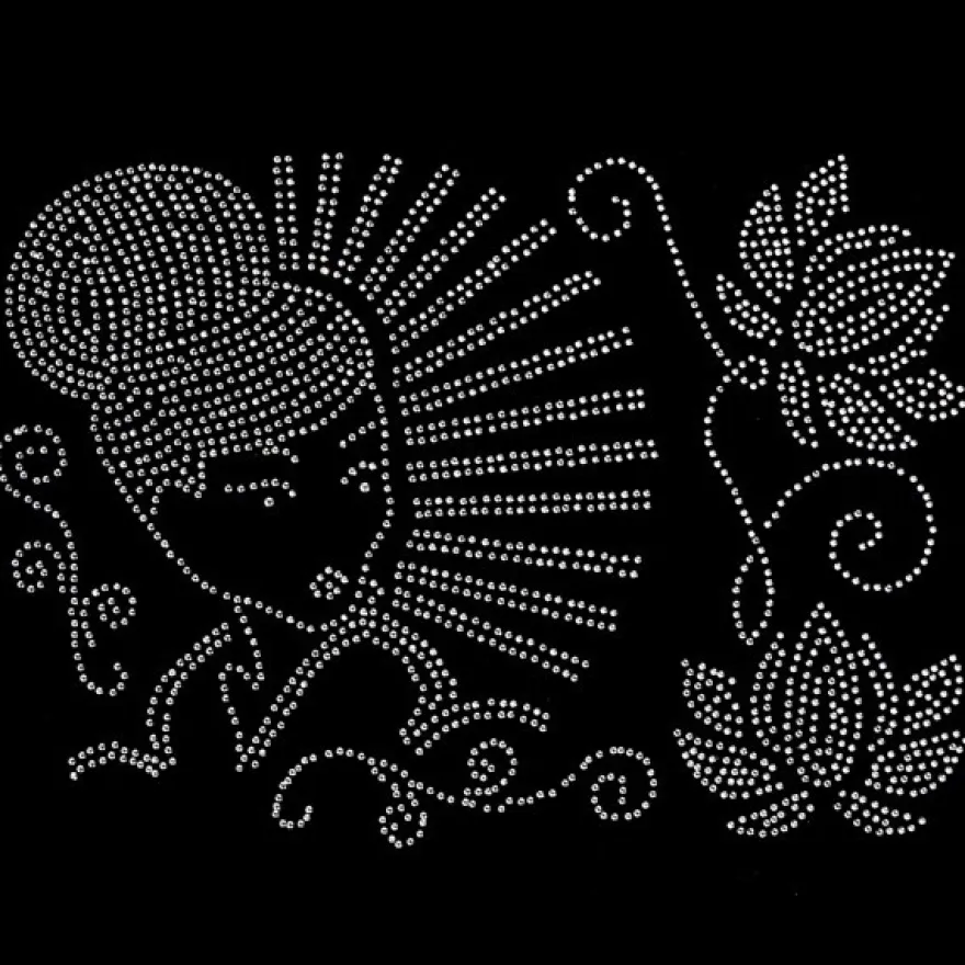 Bügelstrass-Design, DIN A4, Geisha