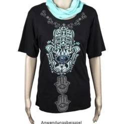 Bügelstrass-Design, DIN A4, klar, Hamsa-Hand