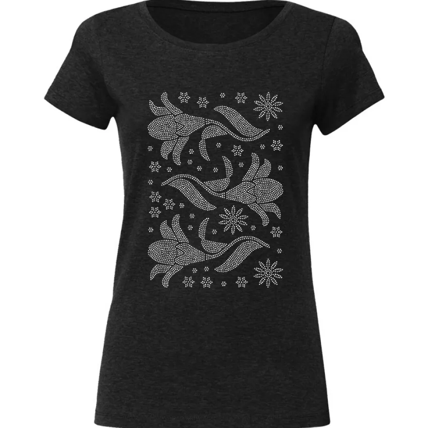 Bügelstrass-Design, DIN A4, klar, Lilien