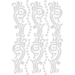Bügelstrass-Design, DIN A4, klar, Ornamente 9