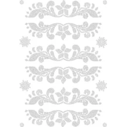 Bügelstrass-Design, DIN A4, klar, Ornamente 8