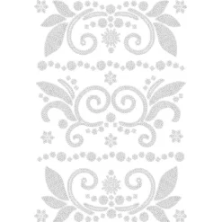 Bügelstrass-Design, DIN A4, klar, Ornamente 7