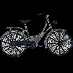 Bügelstrass-Design, DIN A4, mehrfarbig, Fahrrad