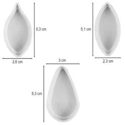 Biege- & Gießformen für 3 verschiedene Blätter, 4-teilig