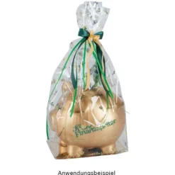 Blockbodenbeutel, Alles Gute, 12cm x 8cm, 25cm hoch, goldener Foliendruck & Einlegeboden, 30 Stück