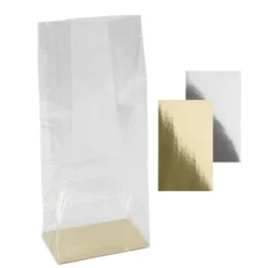 Blockbodenbeutel, 12cm x 8cm, 27cm hoch, mit Einlegeboden, 30 Stück