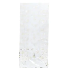 Blockbodenbeutel, Eiskristalle, 16cm x 10cm, 35,5cm hoch, 48µ, 50 Stück