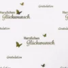 Blockbodenbeutel, Gratulation, 14cm x 9cm, 30cm hoch, mit Goldfoliendruck, 30 Stück