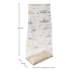 Blockbodenbeutel, Gratulation, 16cm x 10cm, 35,5cm hoch, mit Goldfoliendruck, 30 Stück