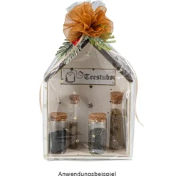 Blockbodenbeutel, Sterne, 12cm x 8cm, 25cm hoch, goldener Foliendruck & Einlegeboden, 30 Stück