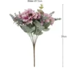 Blütenbusch, Anemone, 28cm lang, 5 mauve- & cremefarbene Blüten, je Ø 7,5cm