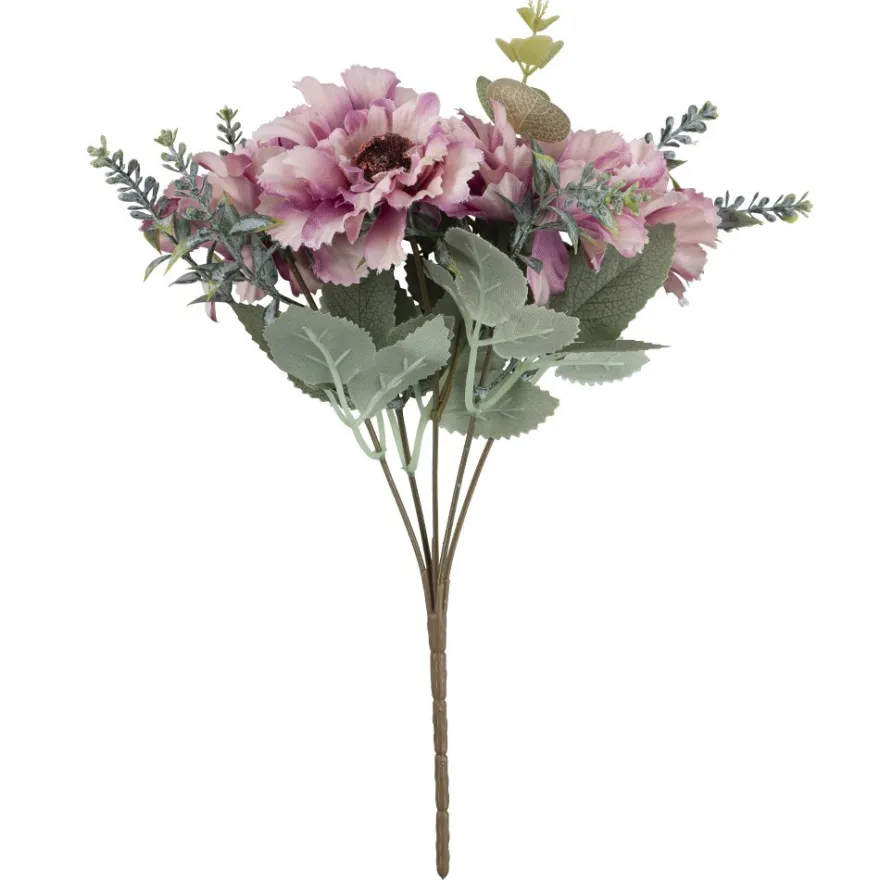 Blütenbusch, Anemone, 28cm lang, 5 mauve- & cremefarbene Blüten, je Ø 7,5cm