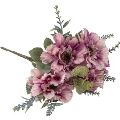 Blütenbusch, Anemone, 28cm lang, 5 mauve- & cremefarbene Blüten, je Ø 7,5cm