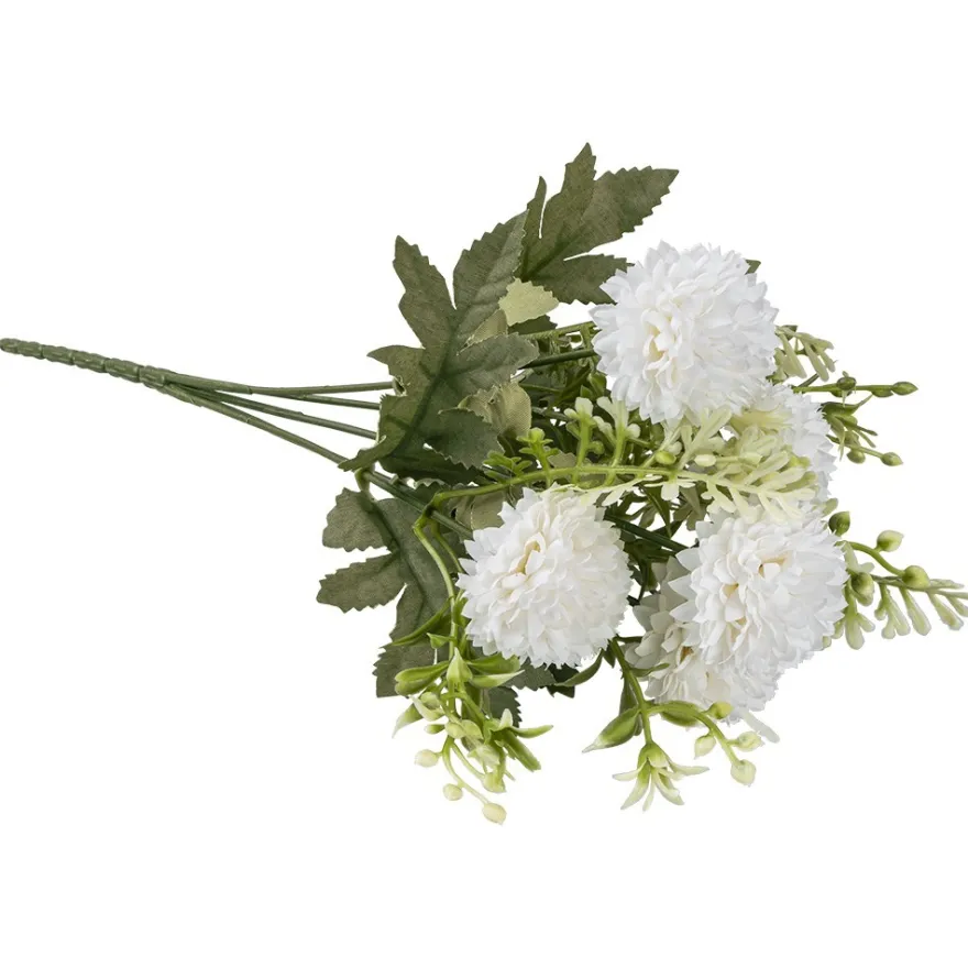 Blütenbusch, Dahlie in Weiß 2, 30,5cm lang, 5 Blüten, je Ø 4,5cm