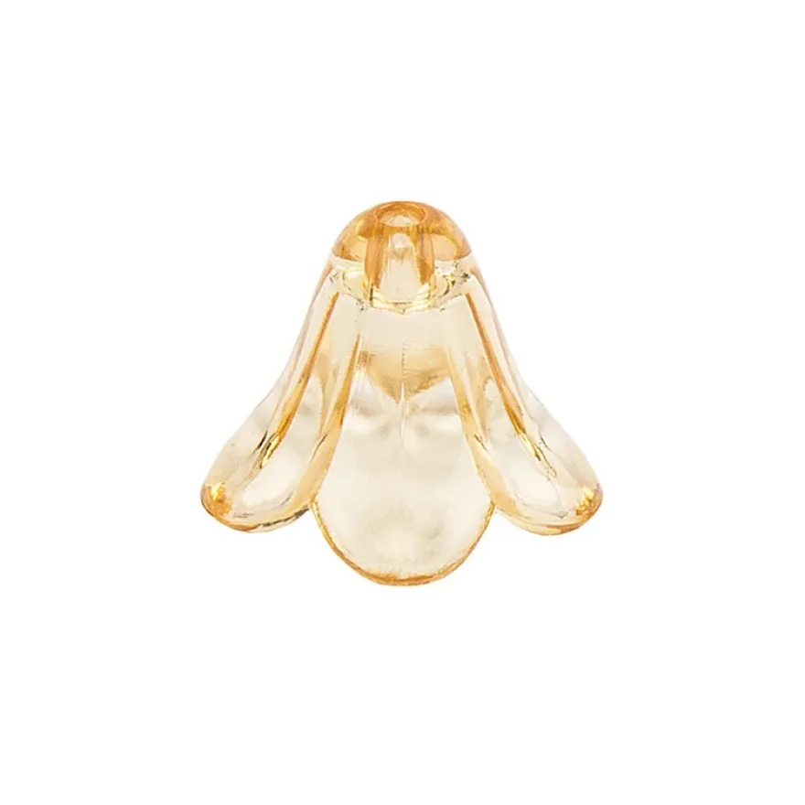 Blütenkelche, 1cm x 1,4cm, apricot, 20 Stück
