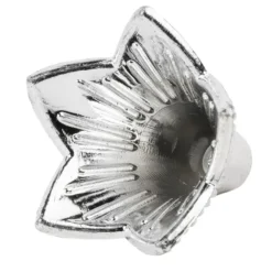 Blütenkelche, Glockenblumen, 1,7cm hoch, Ø 1,5cm, metallic-matt silber, 50 Stück