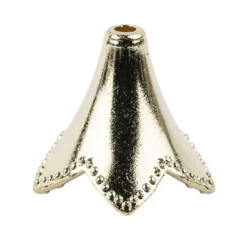 Blütenkelche, Glockenblumen, 1,8cm hoch, Ø 1,9cm, metallic-matt hellgold, 30 Stück