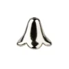 Blütenkelche, metallic, 1,3cm x 1,5cm, silber, 15 Stück