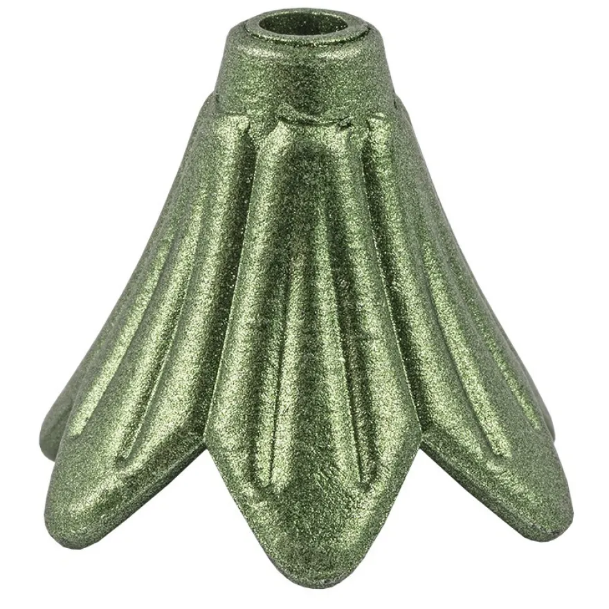 Blütenkelche, Petunien, metallic-matt, 1,8cm x 2cm, tannengrün, 20 Stück