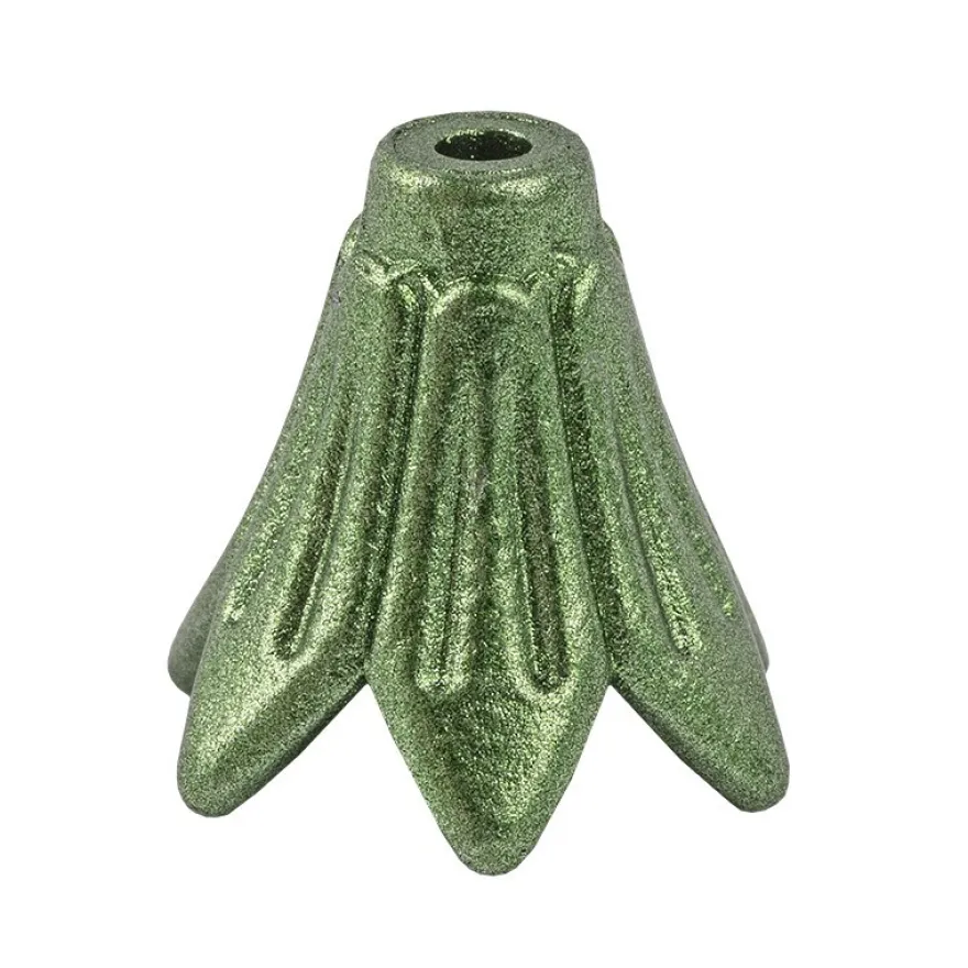 Blütenkelche, Petunien, metallic-matt, 1,5cm x 1,4cm, tannengrün, 30 Stück