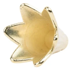 Blütenkelche, Petunien, metallic-matt, 1,8cm x 2cm, hellgold, 20 Stück