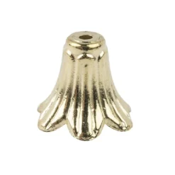 Blütenkelche, Petunien, metallic-matt, 1cm x 1,2cm, hellgold, 50 Stück