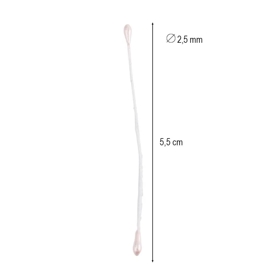 Blütenstempel, Tropfen, 5,5cm lang, weiß, 140 Stück