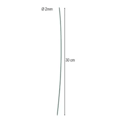 Blumendrähte, 30cm lang, Ø2mm, grün, 50 Stück