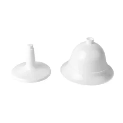 Blumenspindel "Mini", Ø9,3cm, 10,5cm hoch, Kunststoff, weiß, 2 Stück