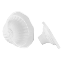 Blumenspindel "Neapel", außen: Ø 18cm, 18,5cm hoch, weiß
