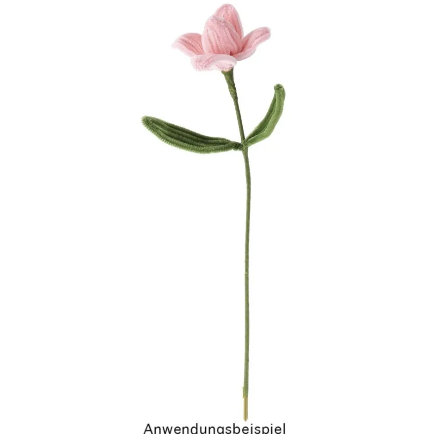 Blumenstiele, 40cm, Kunststoff mit Draht, biegsam, 10 Stück