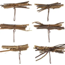 Bündel Holz-Zweige, Ø1cm bis Ø1,5cm, 7cm bis 7,5cm lang, 6 Stück