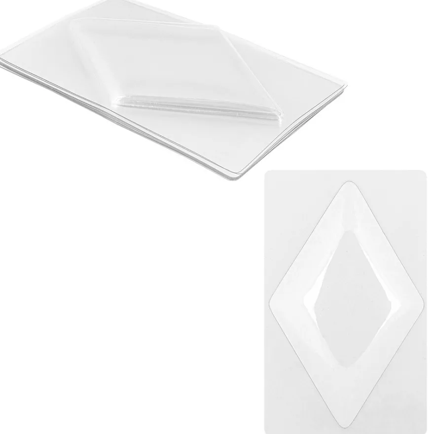 Bolblister, Rauten, 8,5cm x 14cm, transparent, 10 Stück