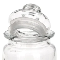 Bonbonieren, rund, mit Glasdeckel, Ø 8cm, 12,6cm hoch, Füllmenge: 280ml, 2 Stück