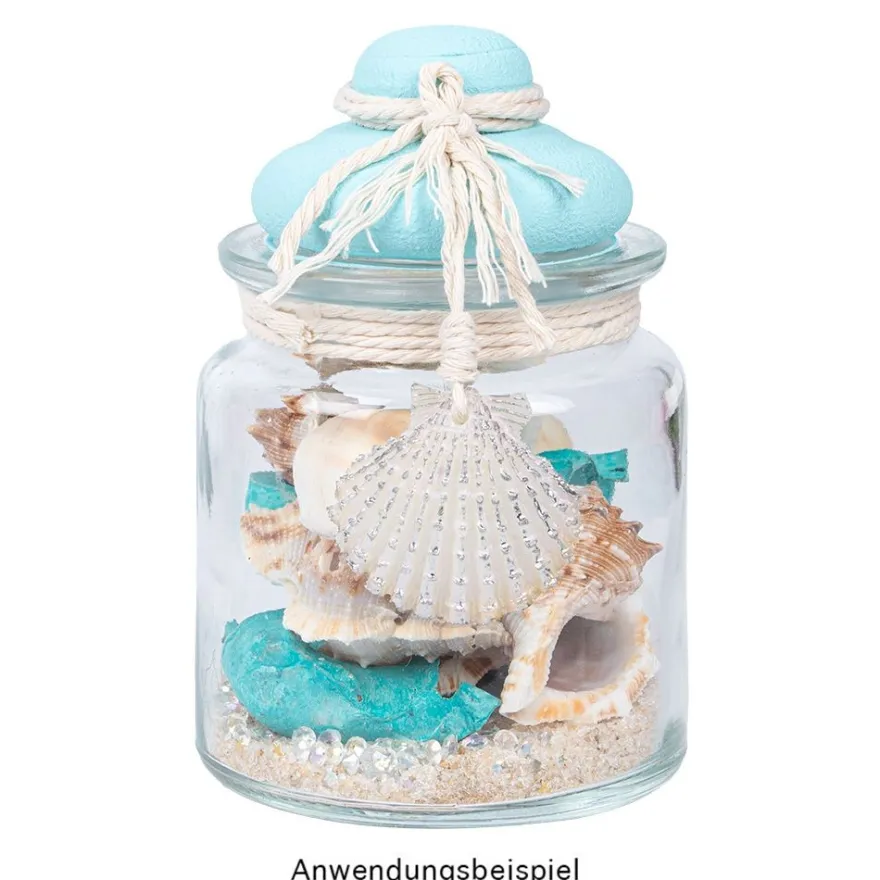 Bonbonieren, rund, mit Glasdeckel, Ø 8cm, 12,6cm hoch, Füllmenge: 280ml, 2 Stück