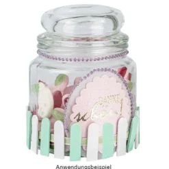 Bonboniere, rund, mit Glasdeckel, Ø 10cm, 13,5cm hoch, Füllmenge: 500ml