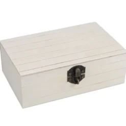Box aus Holz, mit Rillen, 16cm x 10cm x 5,5cm