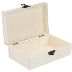 Box aus Holz, mit Rillen, 16cm x 10cm x 5,5cm