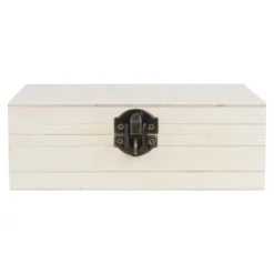 Box aus Holz, mit Rillen, 16cm x 10cm x 5,5cm