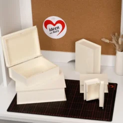Boxen, Holz, Bücher, verschiedene Größen, 5 Stück