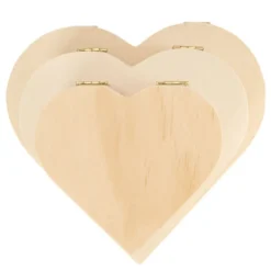 Boxen, Holz, Herzen, verschiedene Größen, 3 Stück